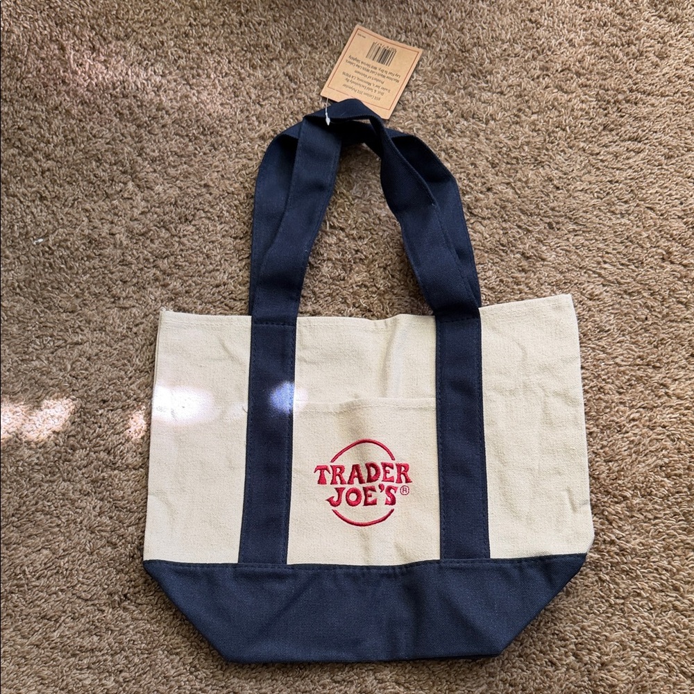 Trader Joe’s | NWT TJ’s Mini Blue Canvas Tote Bag